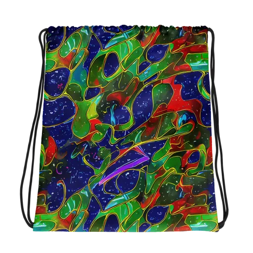 Acid Mosaic on a Drawstring Bag