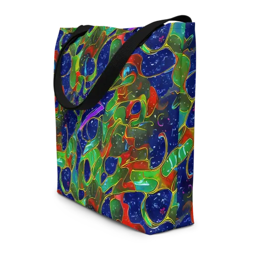 Acid Mosaic on a Large Tote Bag W/ Pocket