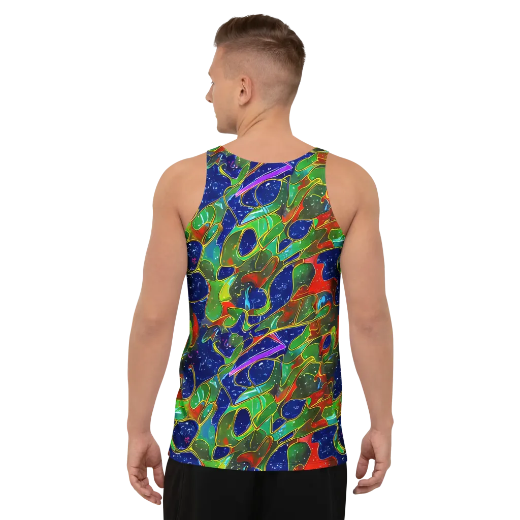 Acid Mosaic on Men's Tank Top — Back