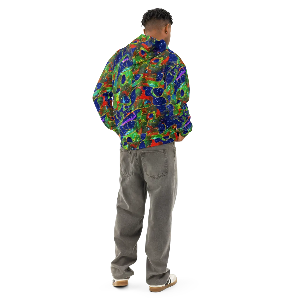 Acid Mosaic on Cotton Hoodie — Back