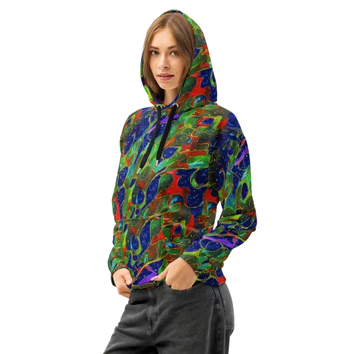 Acid Mosaic on a Cotton Hoodie