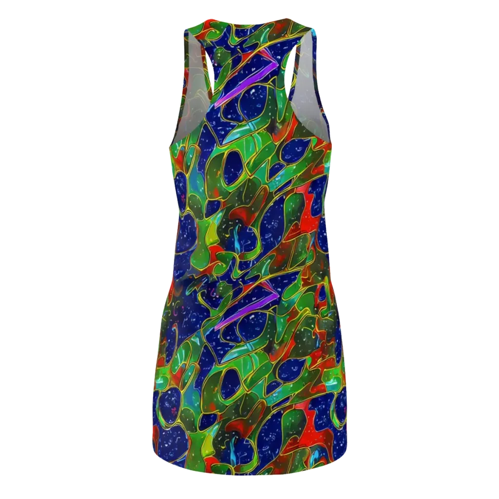 Acid Mosaic on Racerback Dress — Back