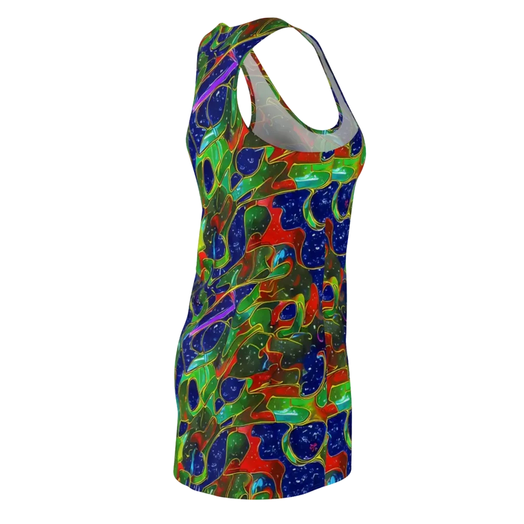 Acid Mosaic on Racerback Dress — Back Side