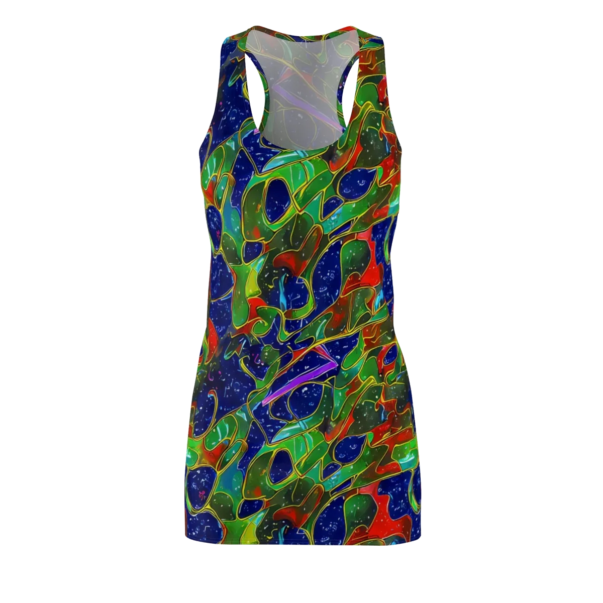 Acid Mosaic on Racerback Dress — Front