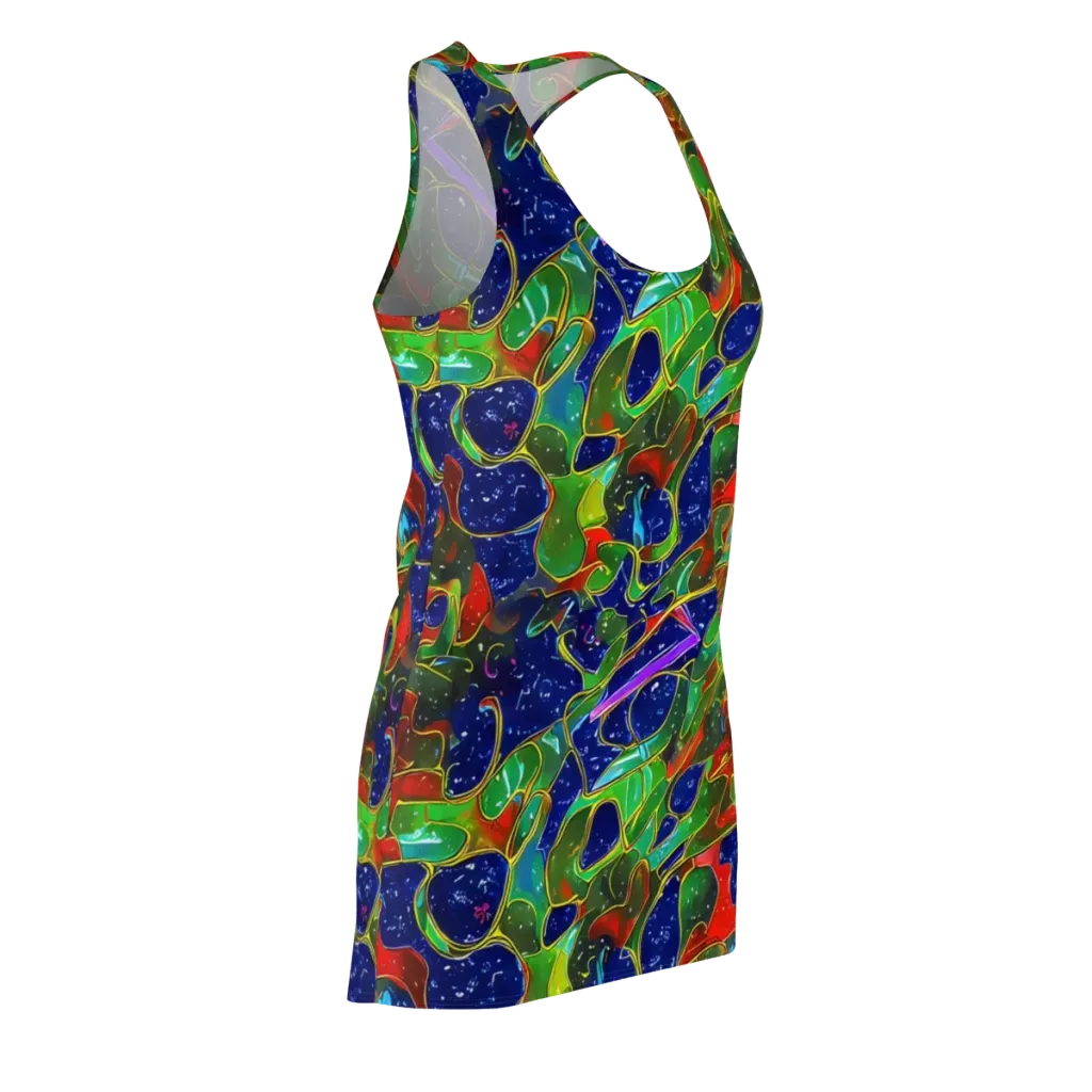 Acid Mosaic on Racerback Dress — Front Side