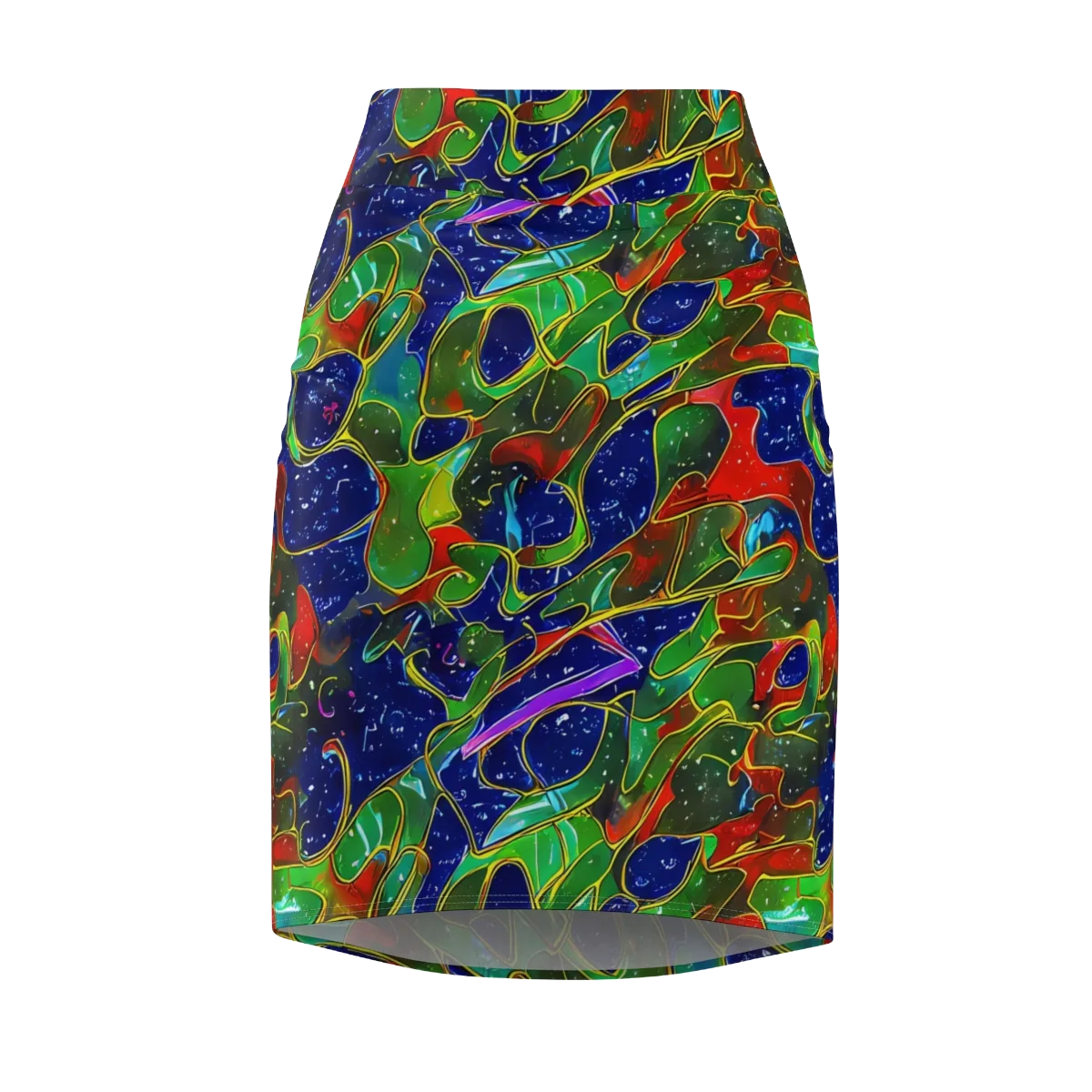 Acid Mosaic on Pencil Skirt — Front