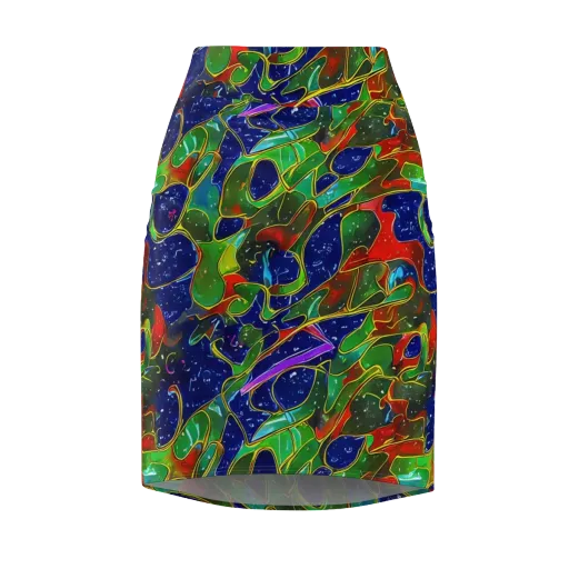 Acid Mosaic on a Pencil Skirt