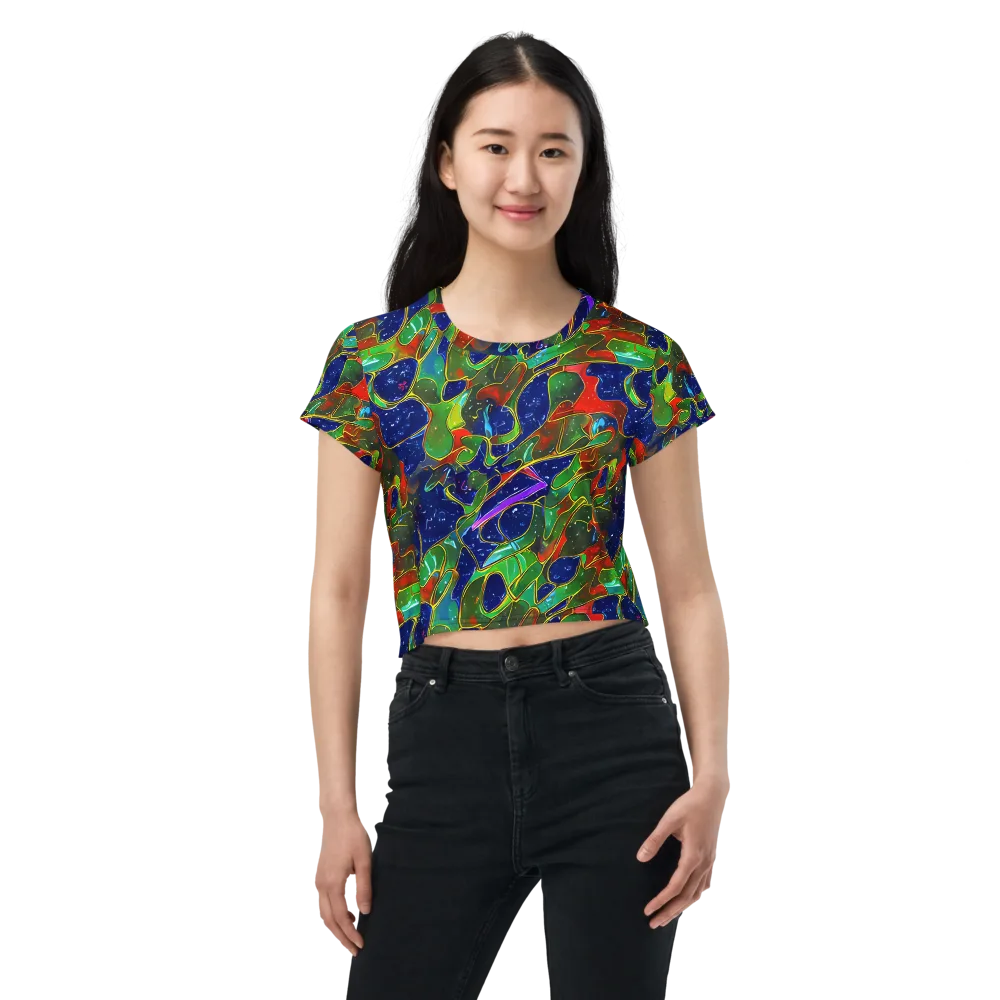 Acid Mosaic on Crop Tee — Front