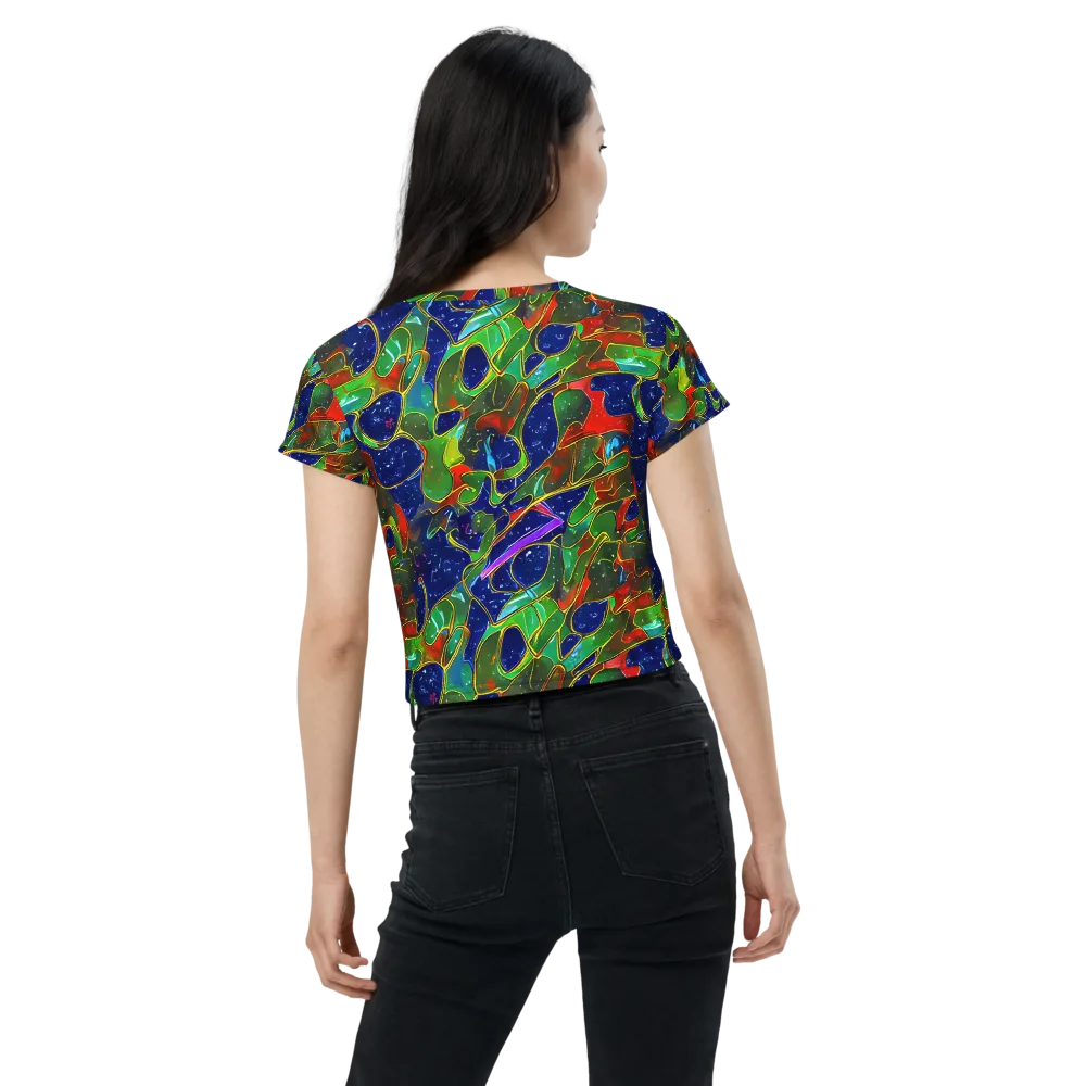 Acid Mosaic on Crop Tee — Back