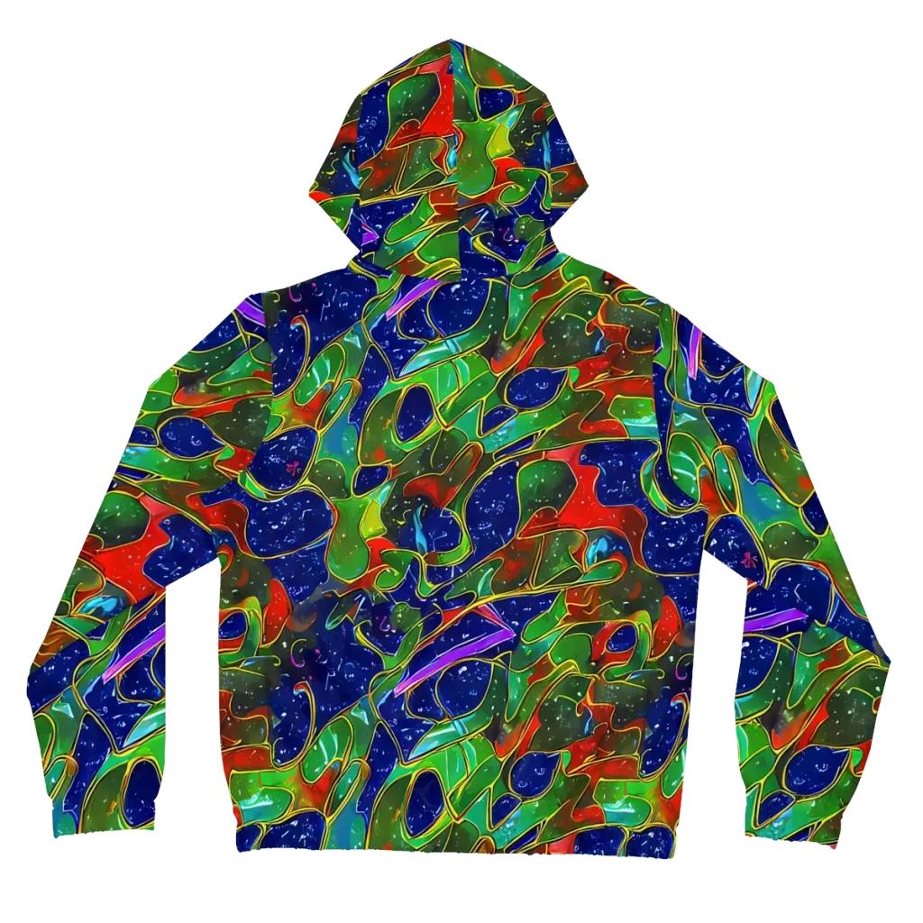 Acid Mosaic on Women's Full-Zip Hoodie — Back