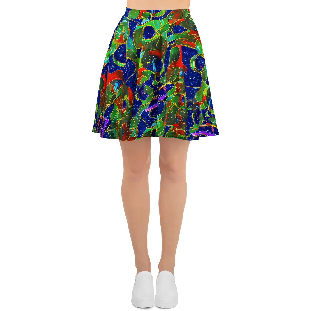 Acid Mosaic on Skater Skirt — Front