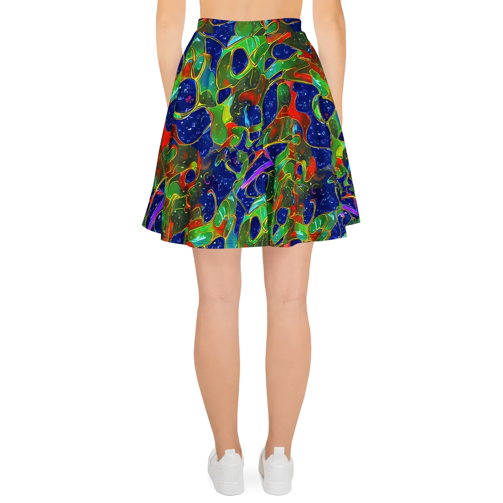 Acid Mosaic on Skater Skirt — Back