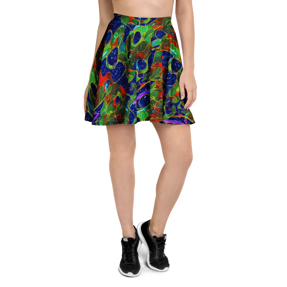 Acid Mosaic on Skater Skirt — Front
