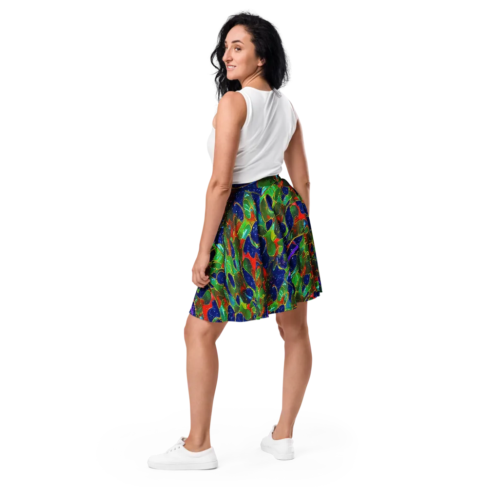 Acid Mosaic on Skater Skirt — Back