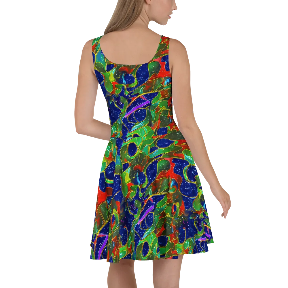 Acid Mosaic on Skater Dress — Back