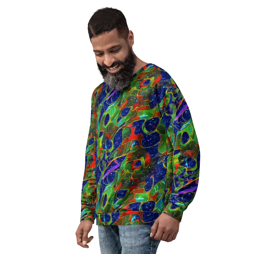 Acid Mosaic on Sweatshirt — Left Front