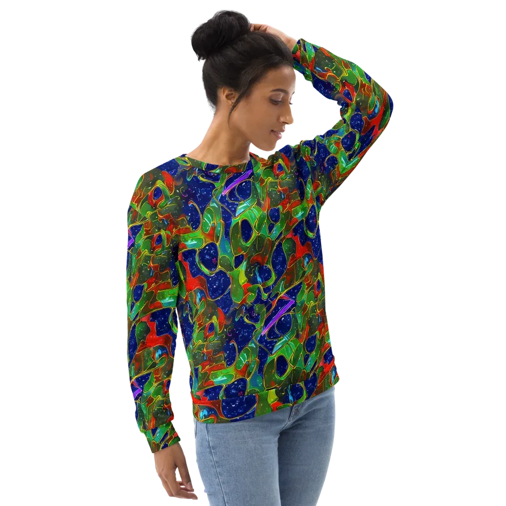 Acid Mosaic on Sweatshirt — Right Front
