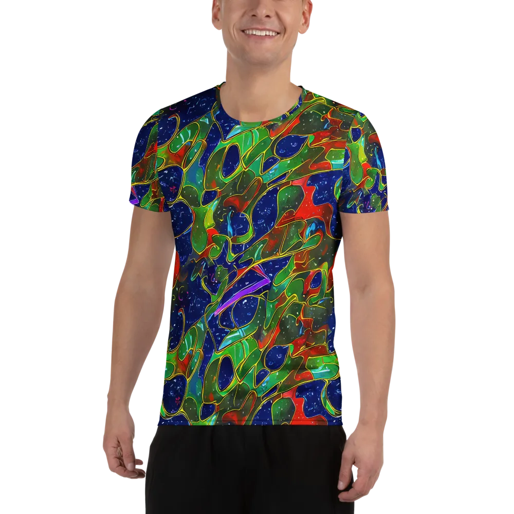 Acid Mosaic on Men's Athletic T-Shirt — Front