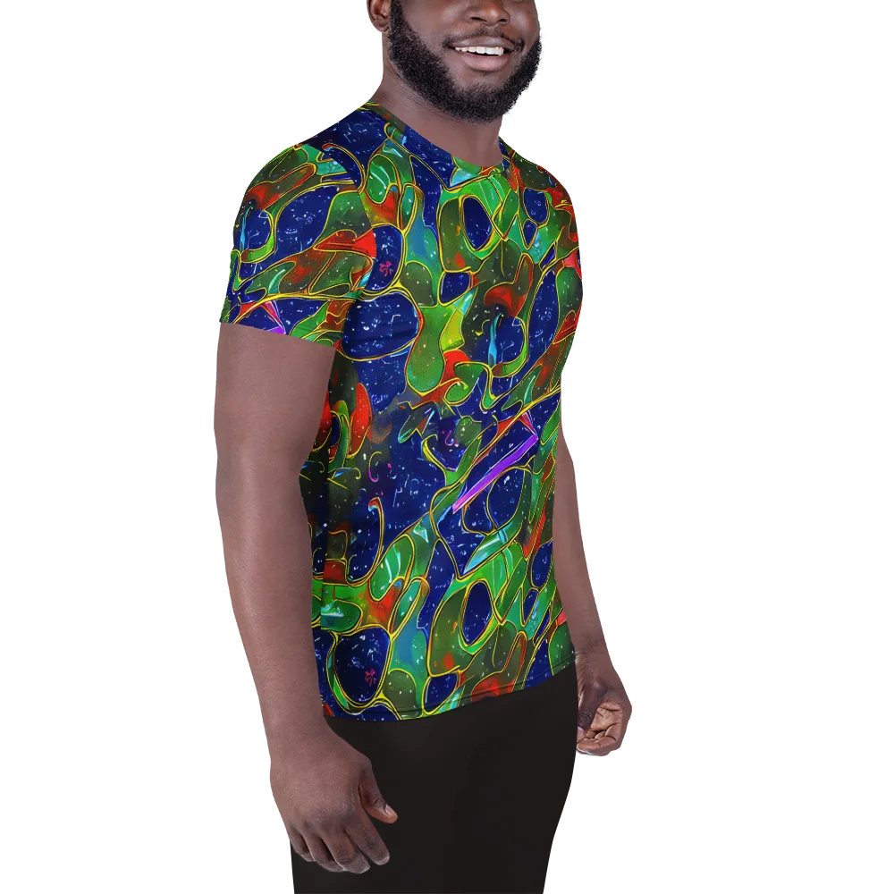Acid Mosaic on Men's Athletic T-Shirt — Right
