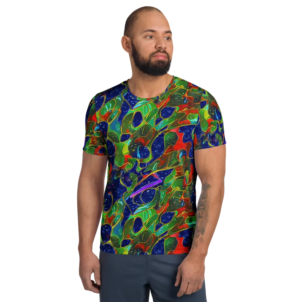 Acid Mosaic on Men's Athletic T-Shirt — Front