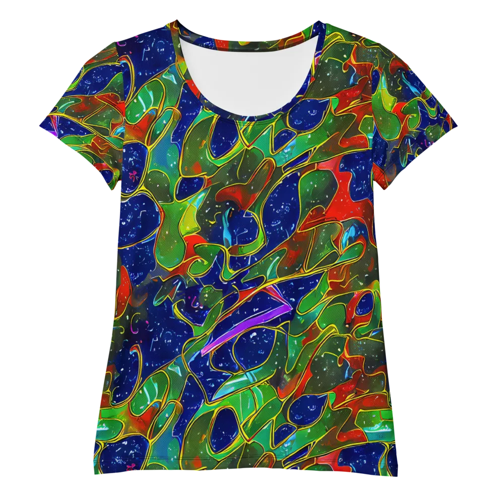 Acid Mosaic on Women's Athletic T-Shirt — Front