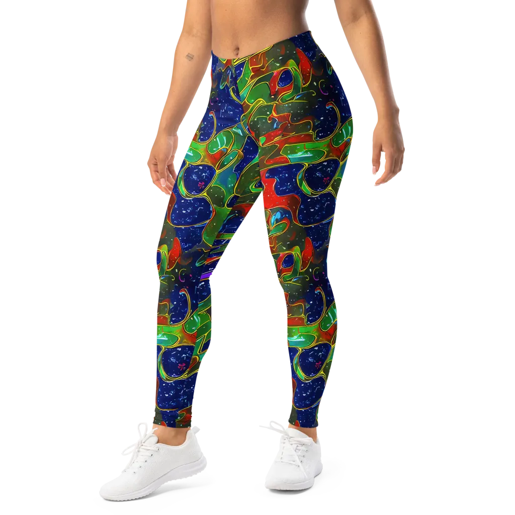 Acid Mosaic on Leggings — Left Front
