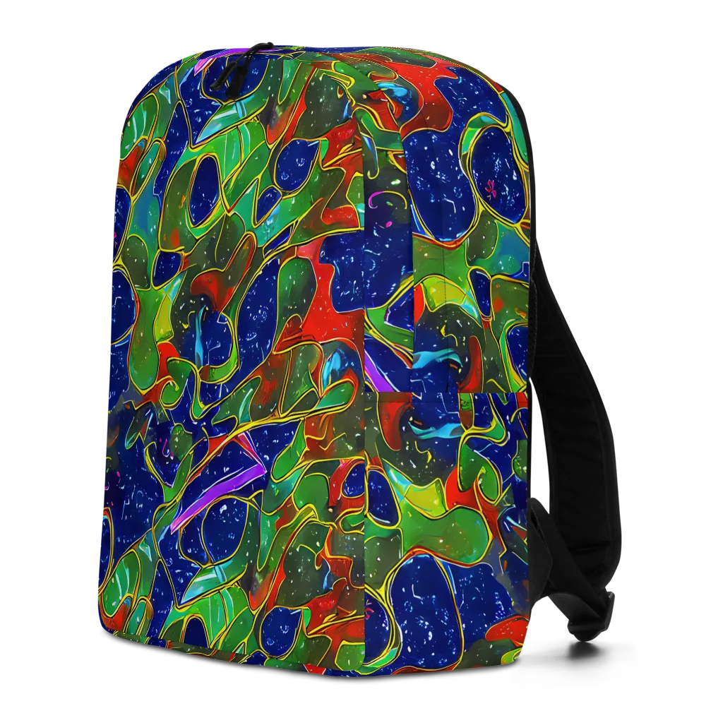 Acid Mosaic on Minimalist Backpack — Left