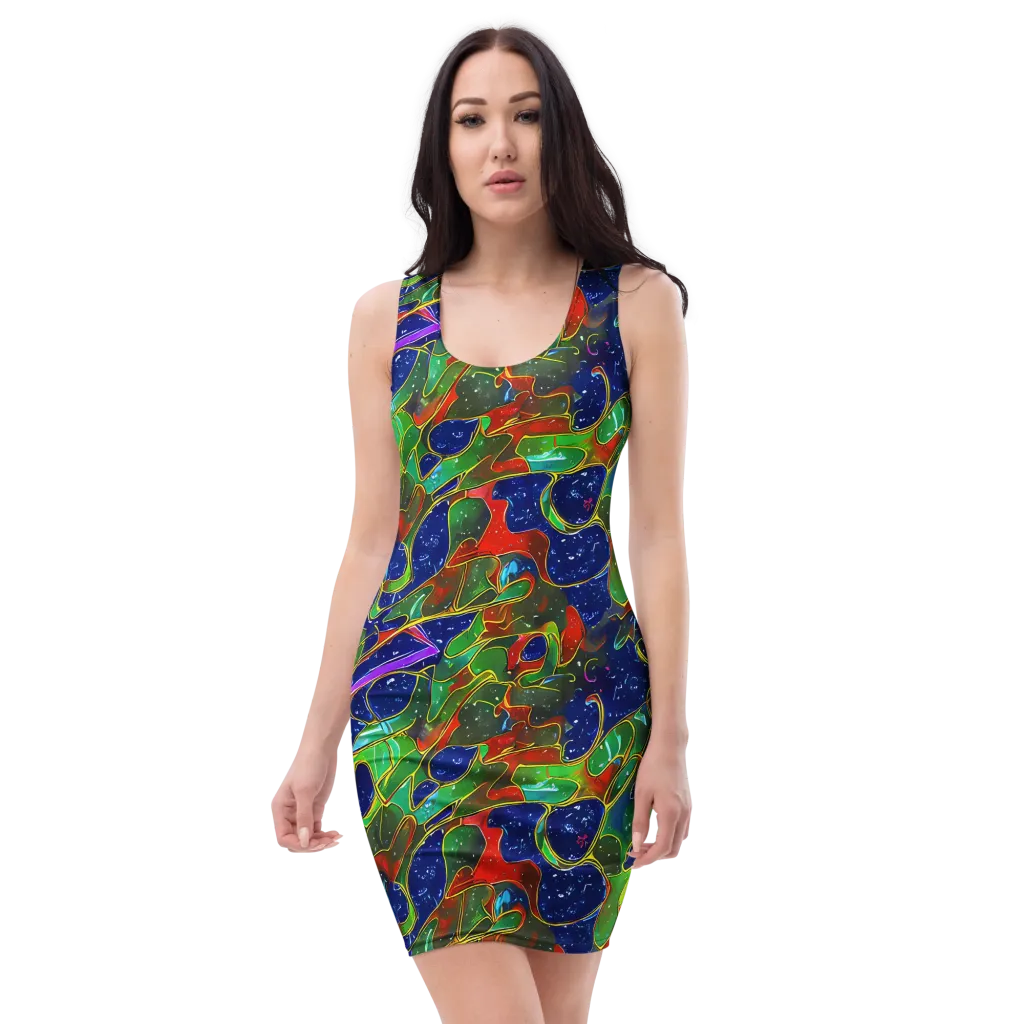 Acid Mosaic on Bodycon Dress — Front