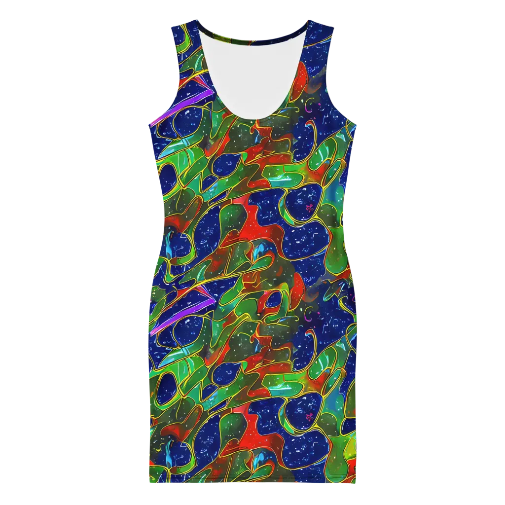 Acid Mosaic on Bodycon Dress — Front