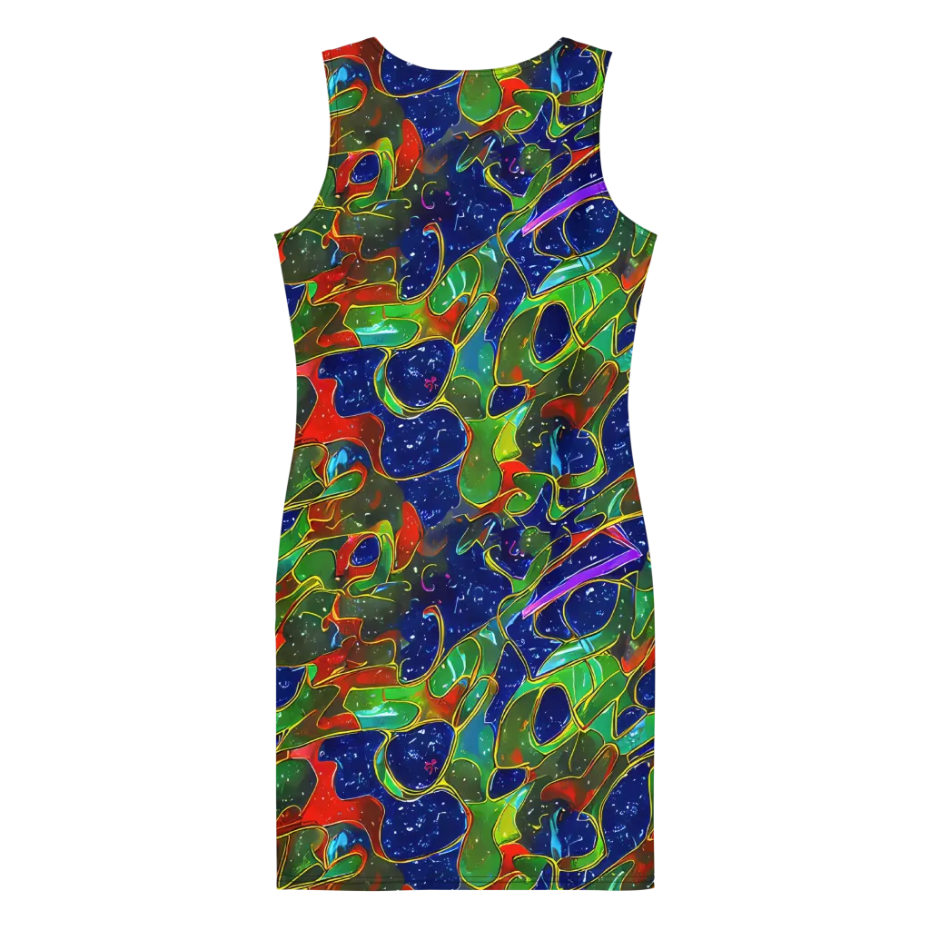 Acid Mosaic on Bodycon Dress — Back