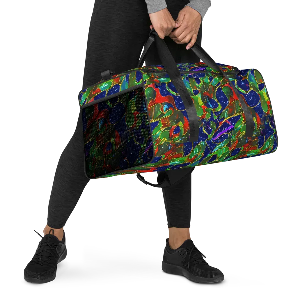 Acid Mosaic on Duffle Bag — Right Front