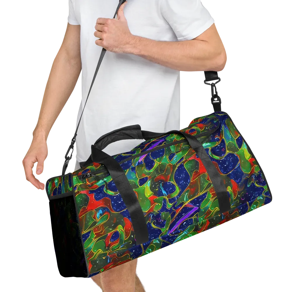Acid Mosaic on Duffle Bag — Right Front