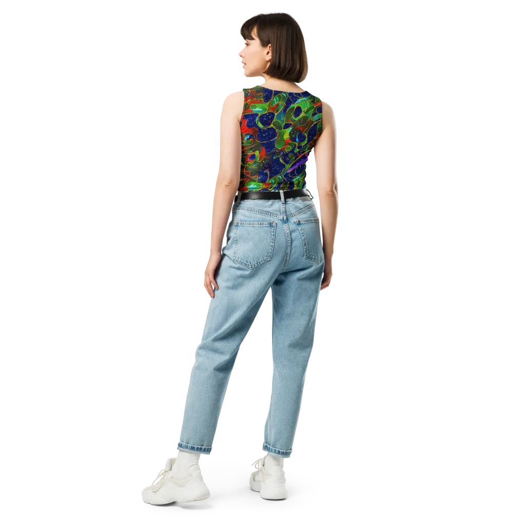Acid Mosaic on Crop Top — Back