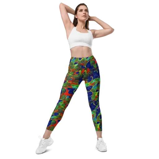 Acid Mosaic on a Leggings with Pockets