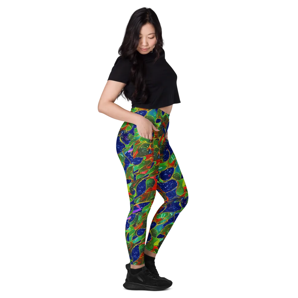 Acid Mosaic on Leggings with Pockets — Right