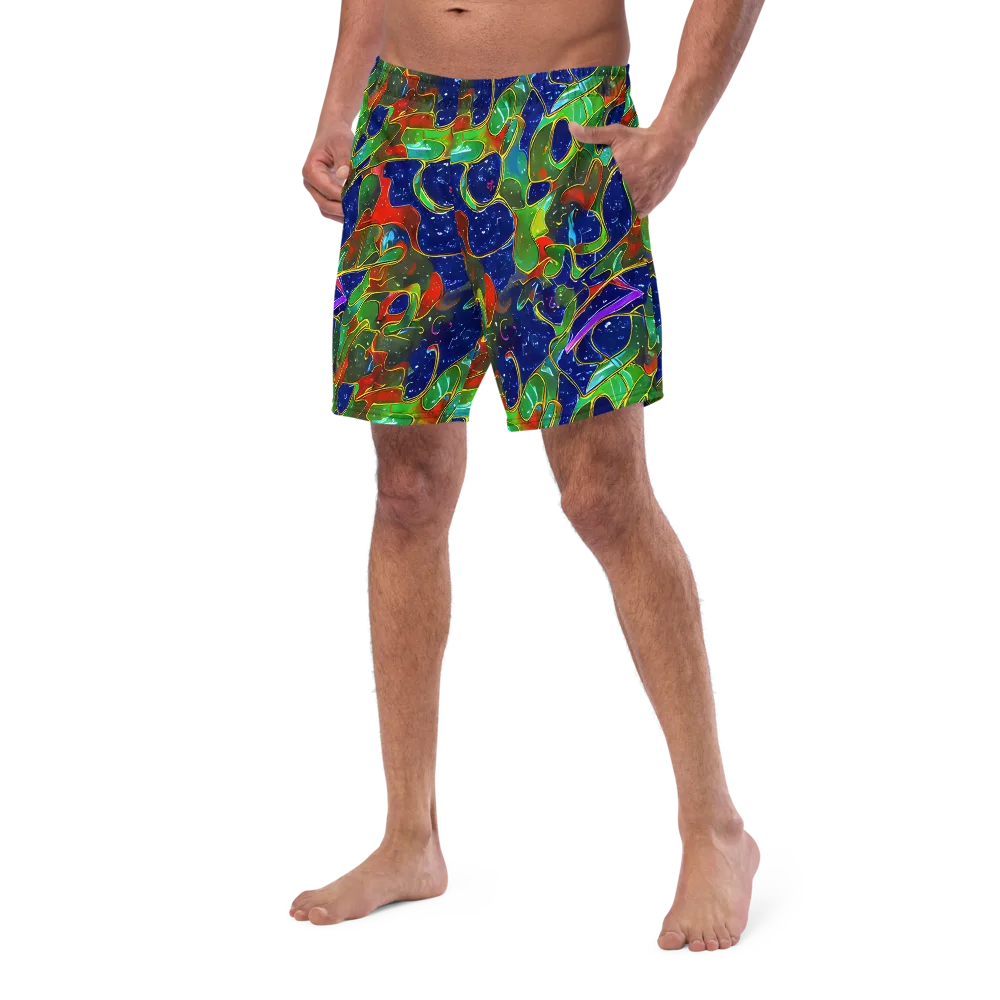 Acid Mosaic on Swim Trunks — Left Front