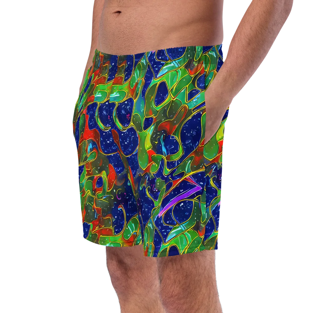 Acid Mosaic on Swim Trunks — Left Front