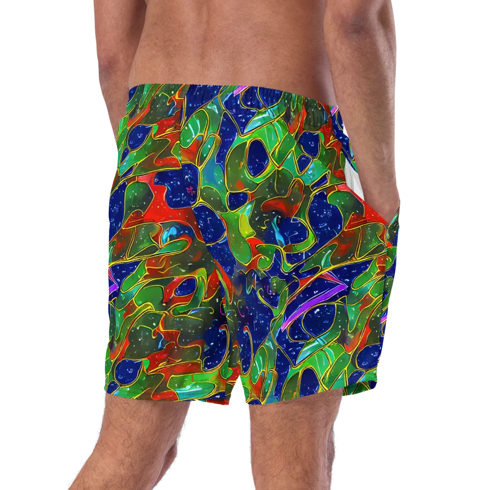 Acid Mosaic on Swim Trunks — Right Back