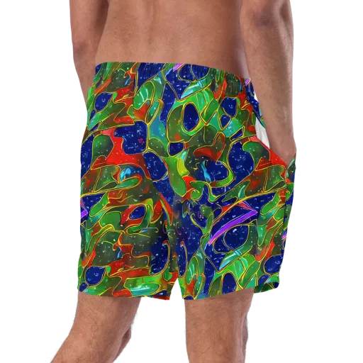 Acid Mosaic on a Swim Trunks
