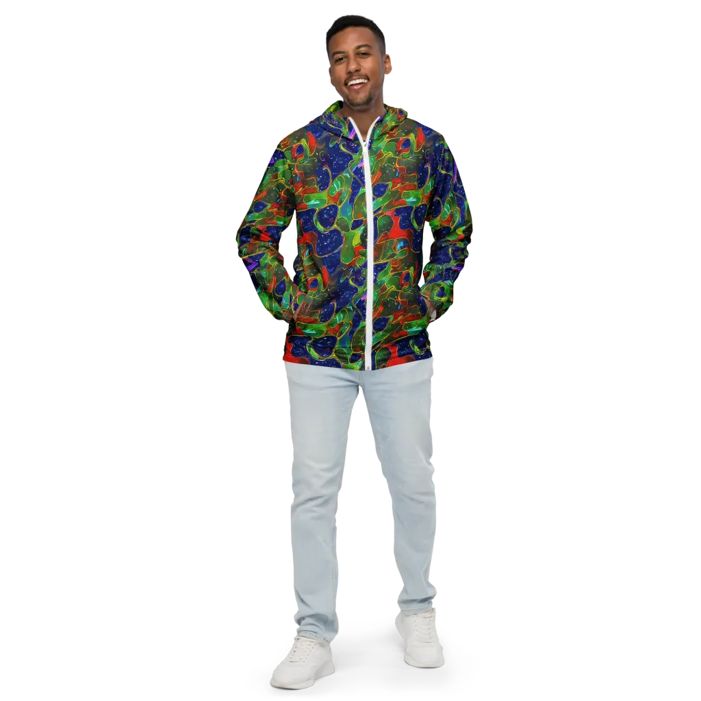 Acid Mosaic on Men's Windbreaker — Front