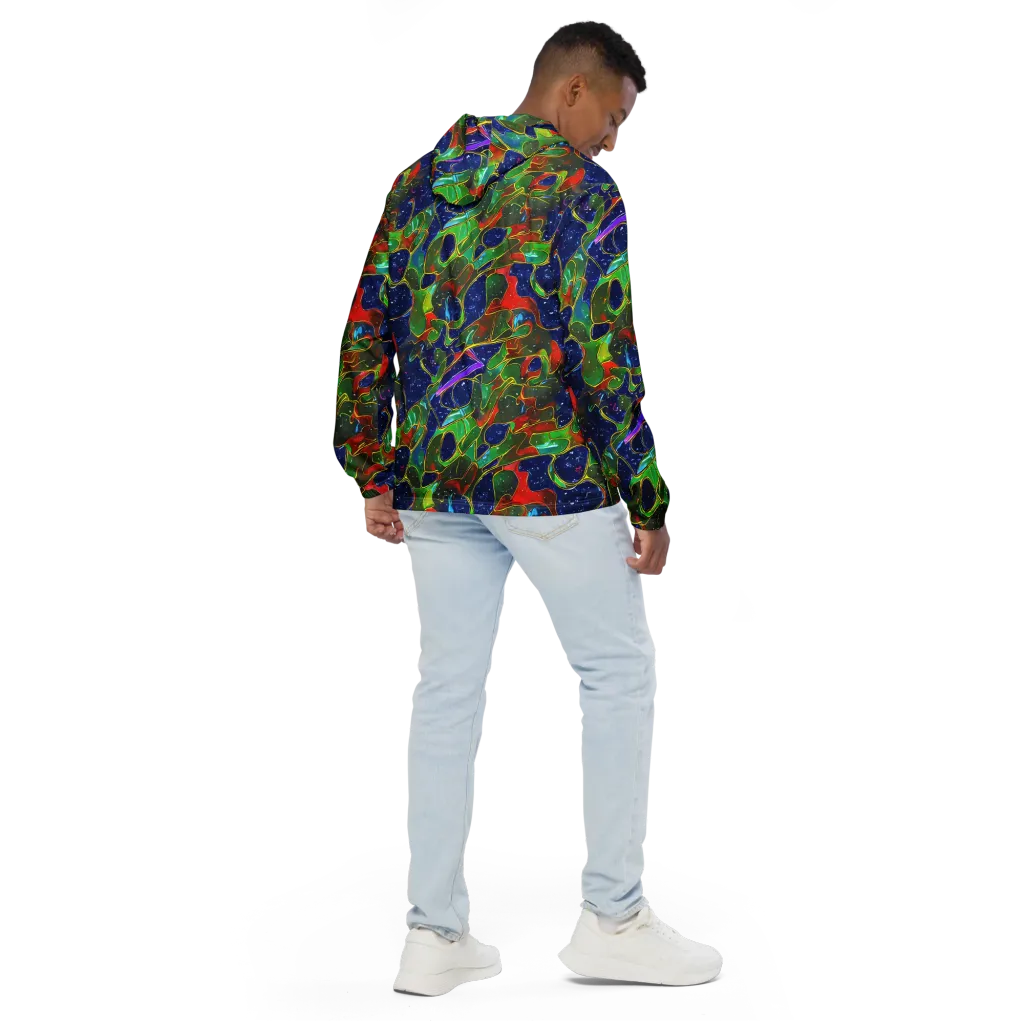 Acid Mosaic on Men's Windbreaker — Back