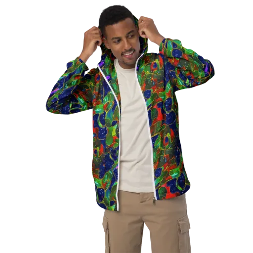 Acid Mosaic on a Men's Windbreaker