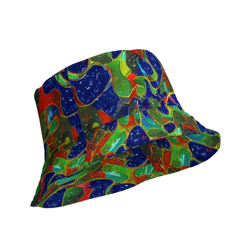 Acid Mosaic on Reversible Bucket Hat — Product details Outside