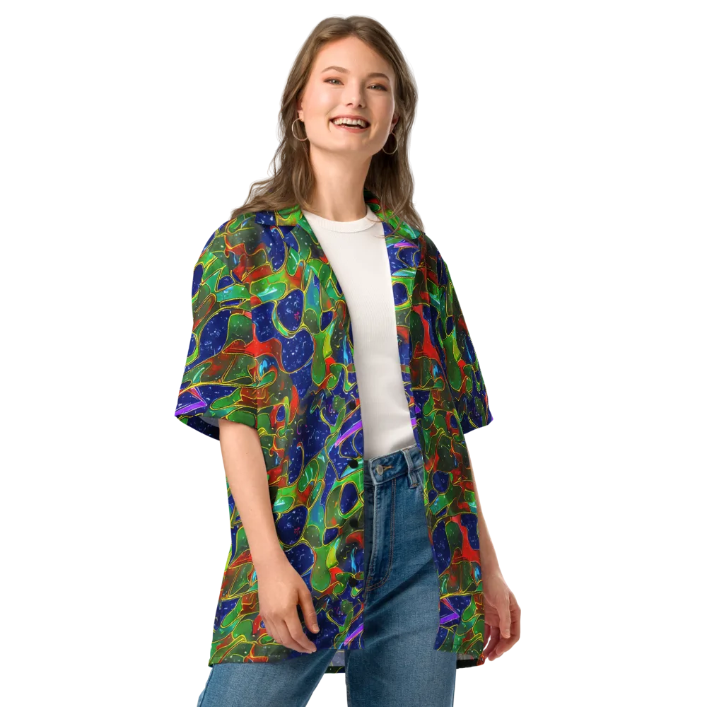 Acid Mosaic on Button Shirt — Front