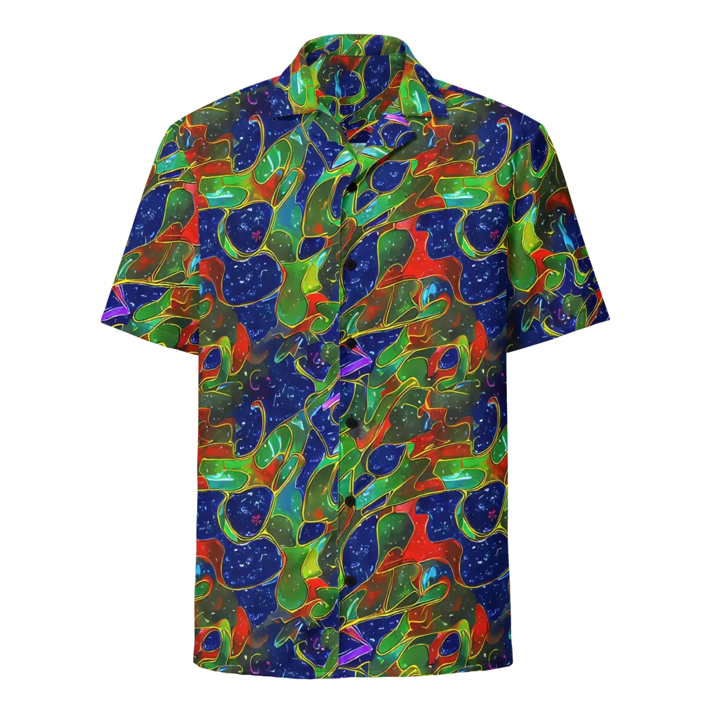 Acid Mosaic on Button Shirt — Front
