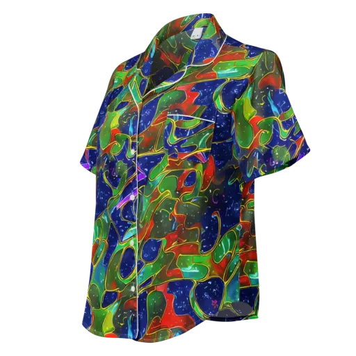 Acid Mosaic on a Women's Short Sleeve Pajama Top