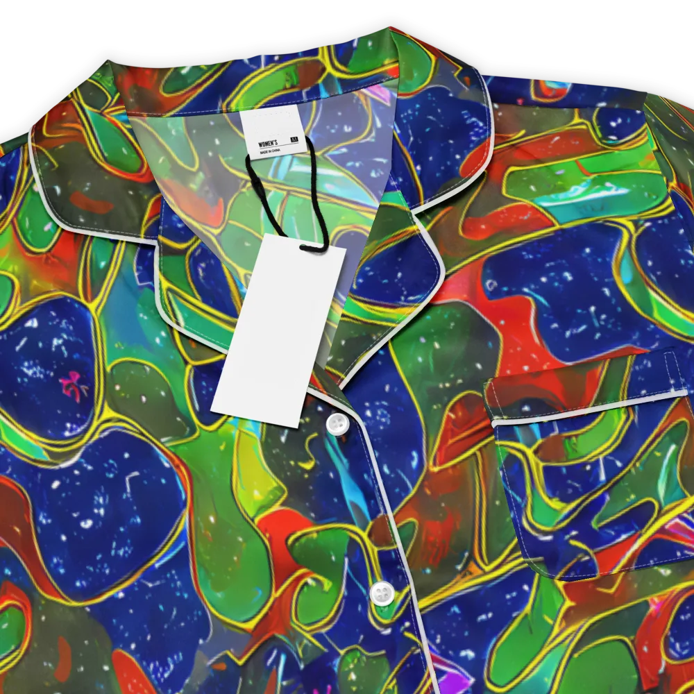 Acid Mosaic on Women's Short Sleeve Pajama Top — Product details