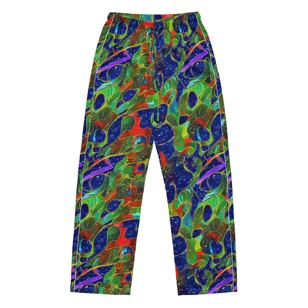 Acid Mosaic on Women's Pajama Pants — Front