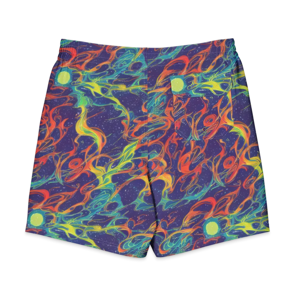 Prismatic Galaxy on Men's Board Shorts — Back