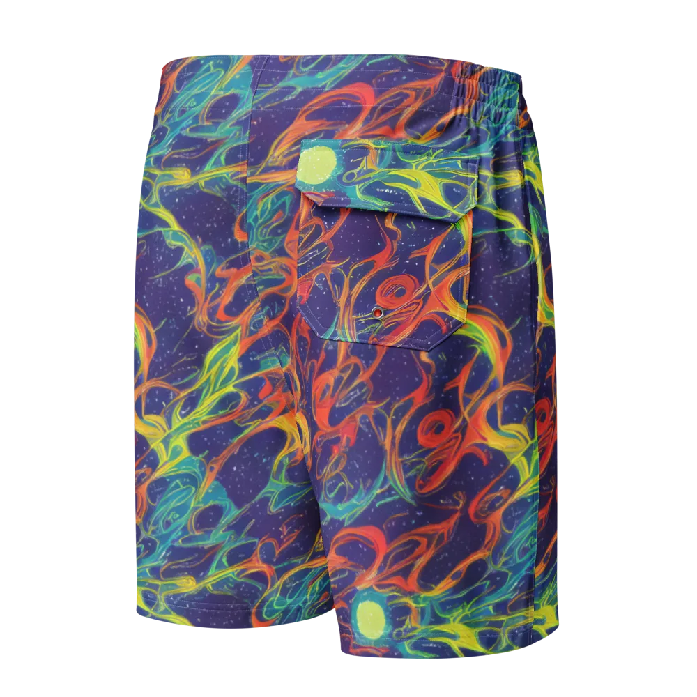 Prismatic Galaxy on Men's Board Shorts — Back